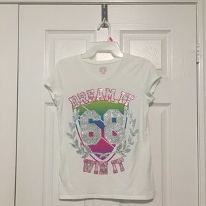 y2k vintage sparkly glittery baby tee